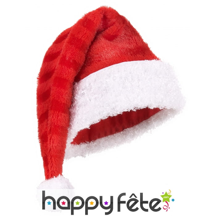 Bonnet de Père Noël rouge rayuré