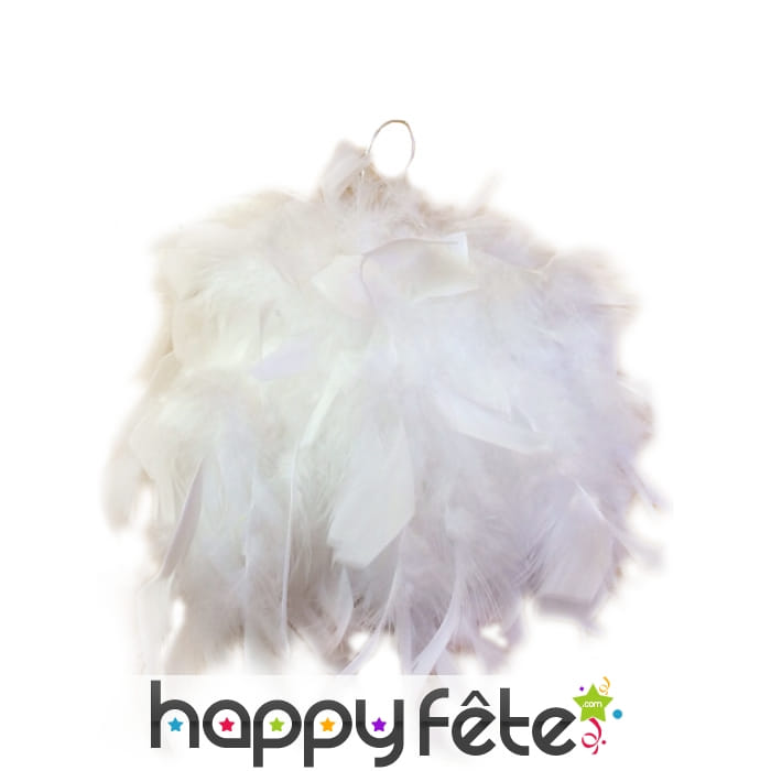 Boule de plumes blanches de 10 cm
