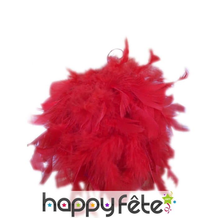 Boule de plumes rouges de 10 cm