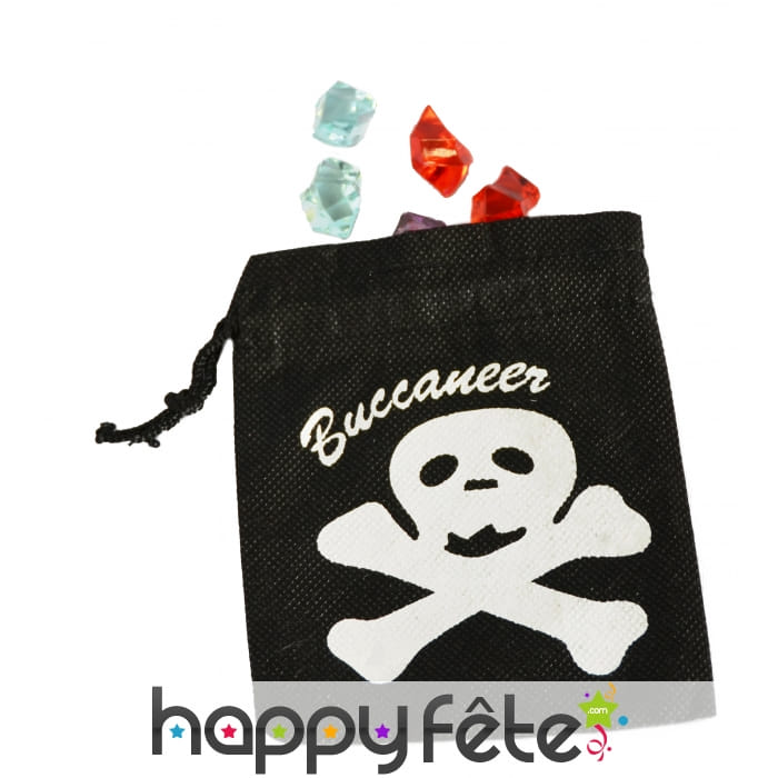 Bourse de pirate, faux diamants