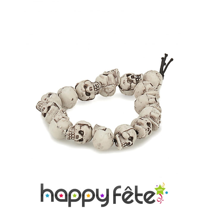 Bracelet de perles crâne