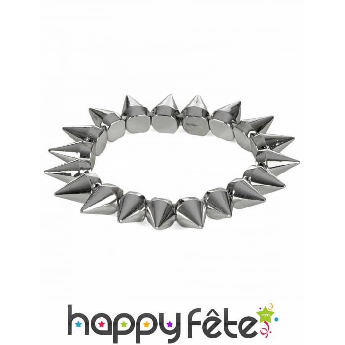 Bracelet de piques argentées
