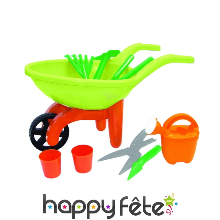 Brouette de plage pour enfant et accessoires