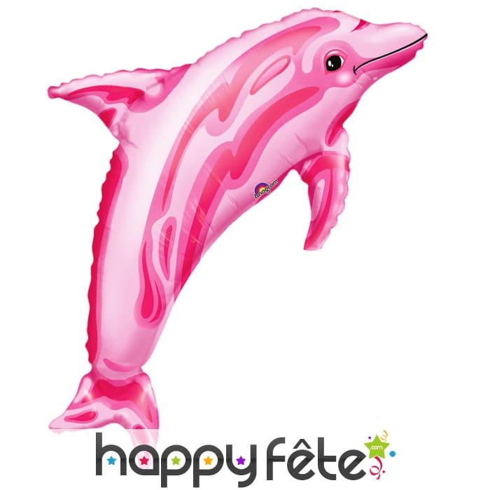 Ballon dauphin rose de 84cm