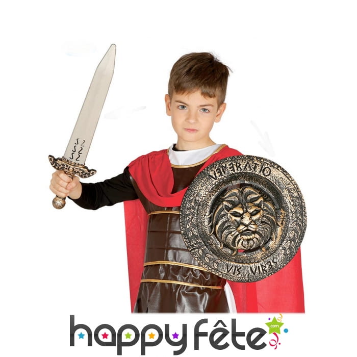 Bouclier de romain avec épée pour enfant