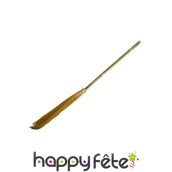 Balai de sorcière manche en bambou, 90cm