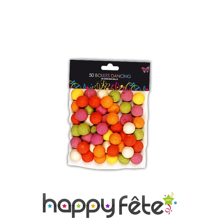 Boules de sarbacane colorées. X50