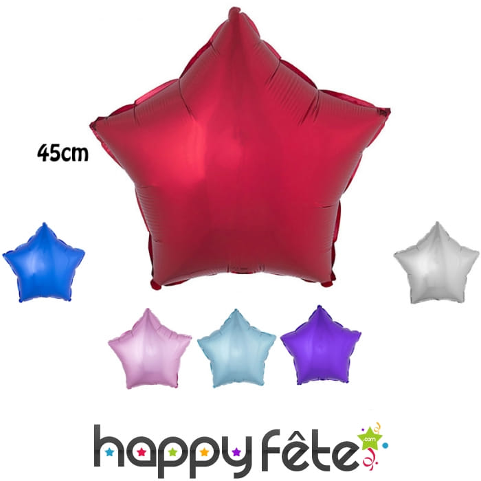 Ballon étoile aluminium de 45cm