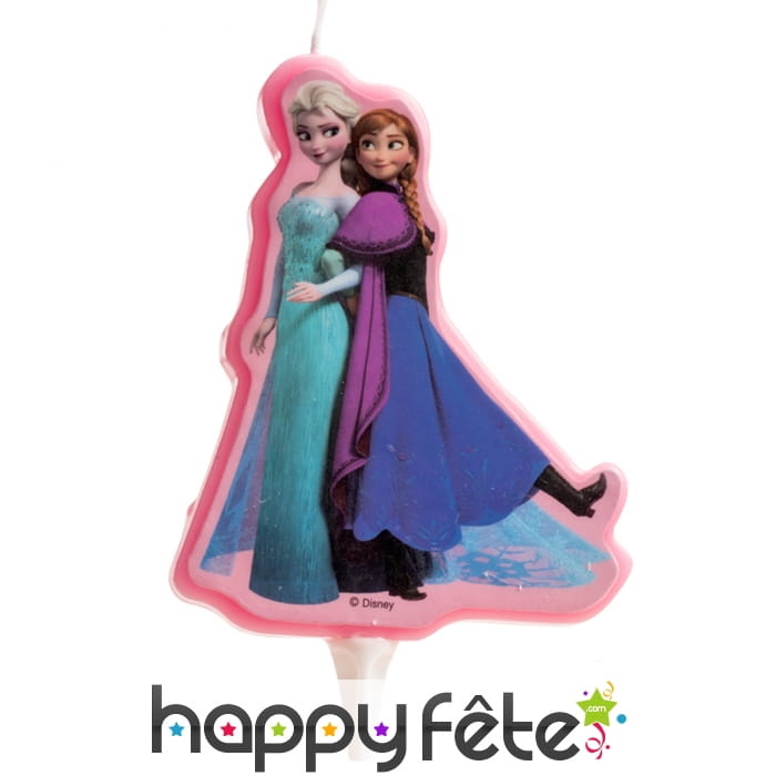 Bougie Elsa et Anna princesses des neiges