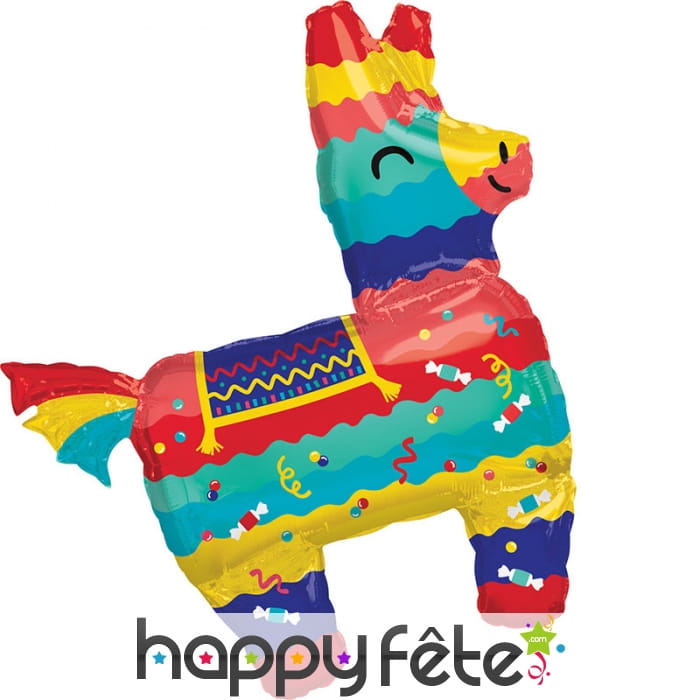 Ballon en forme de lama coloré, 83cm