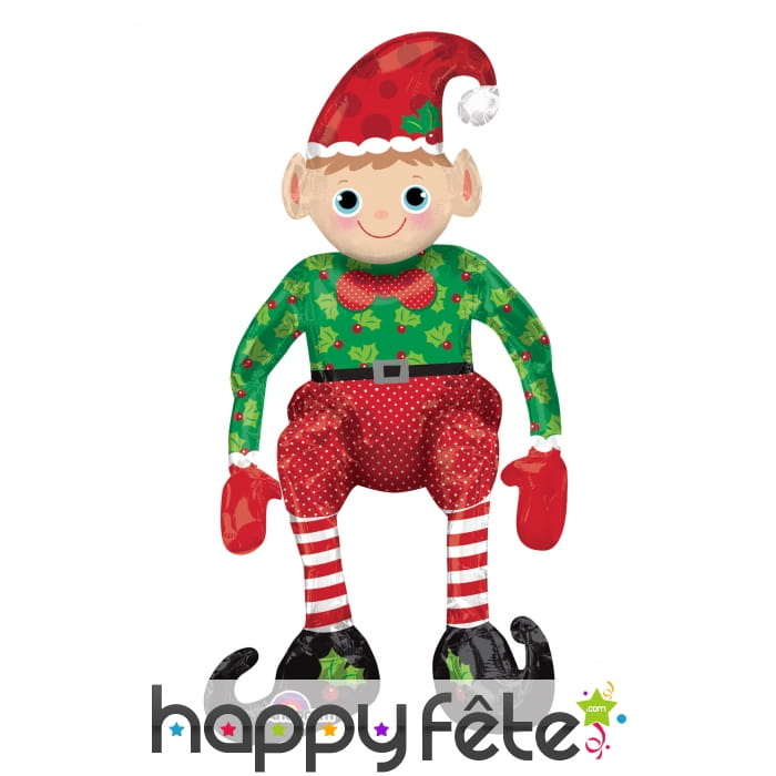 Ballon en forme de lutin de Noel 73cm