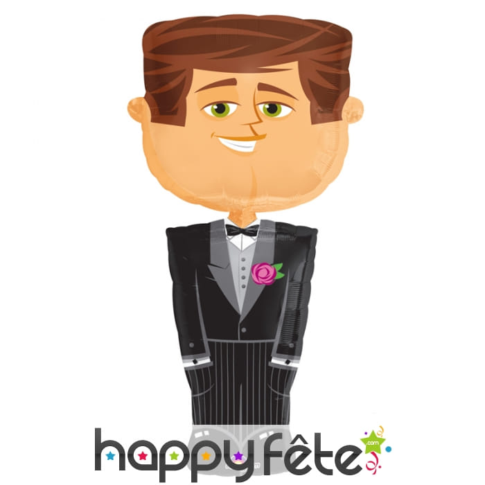 Ballon en forme de marié rigolo