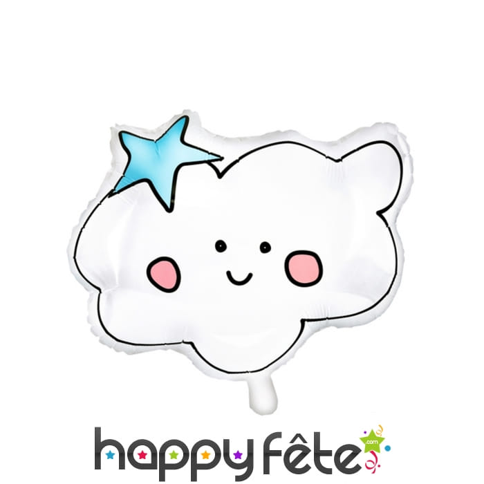 Ballon en forme de petit nuage souriant, 54 x 43cm