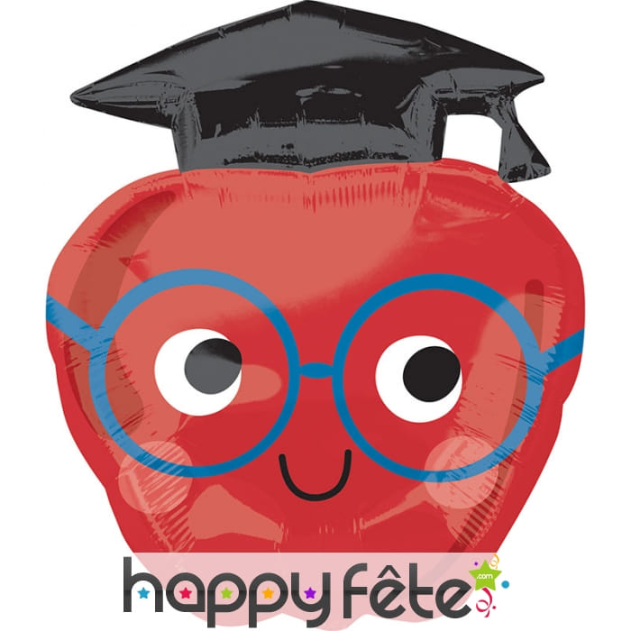 Ballon en forme de pomme diplômée, 68cm