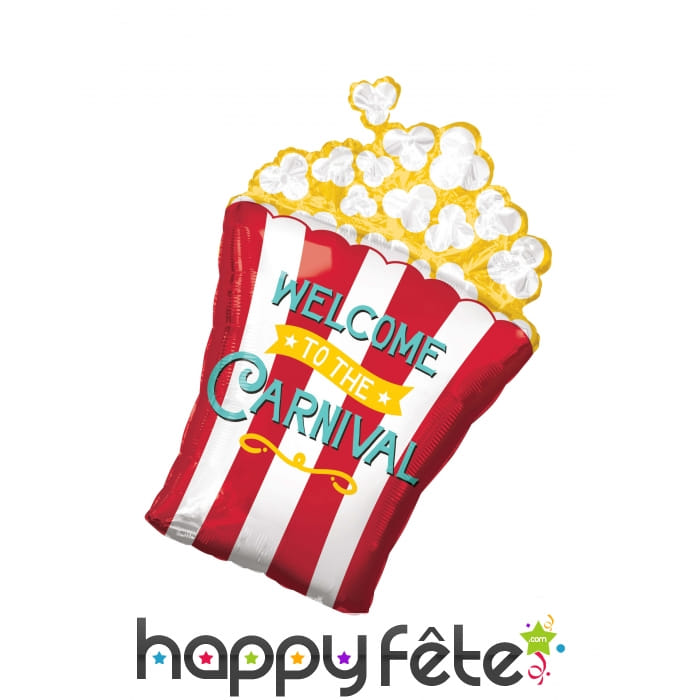Ballon en forme de pot de popcorn, 50 x 73 cm