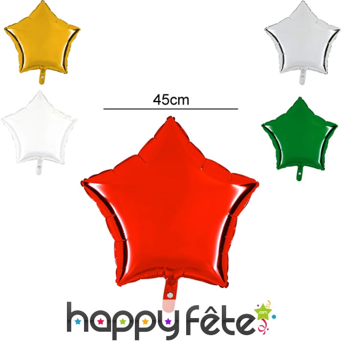 Ballon étoile métallisé