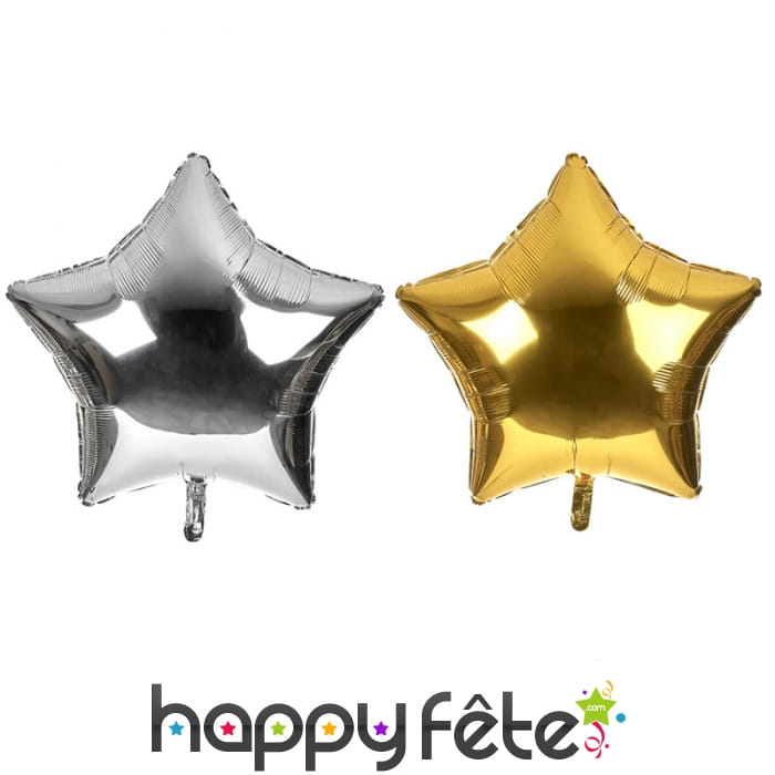 Ballon étoile métallisée de 80cm