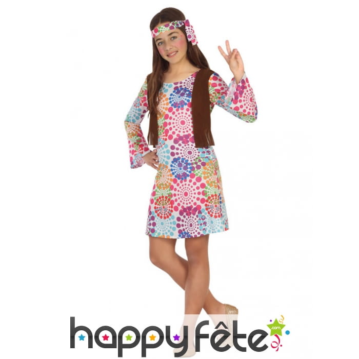 Bandeau et robe hippie à motifs pour enfant