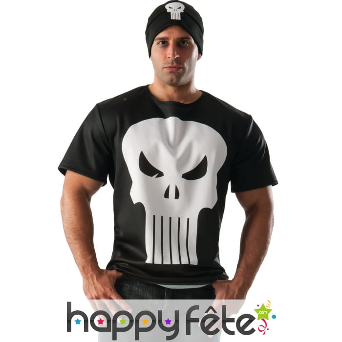 Bonnet et T-shirt du Punisher pour homme
