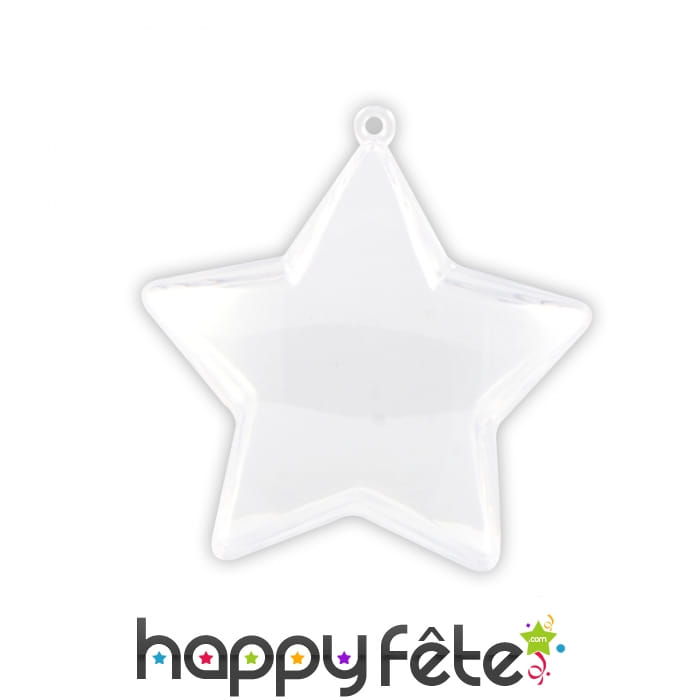 Boule étoile transparente à remplir