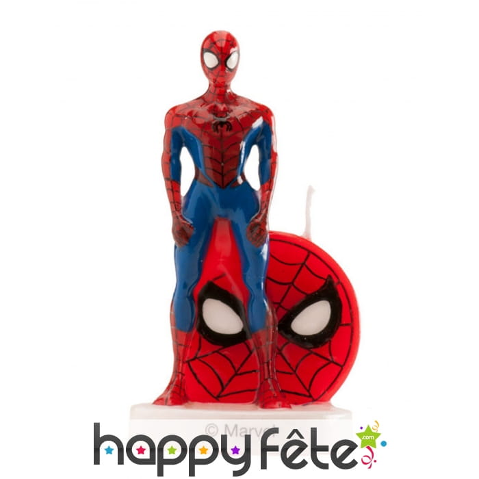 Bougie figurine de Spiderman, 6cm