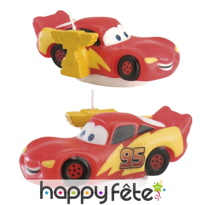Bougie Flash Mcqueen décorative, Cars