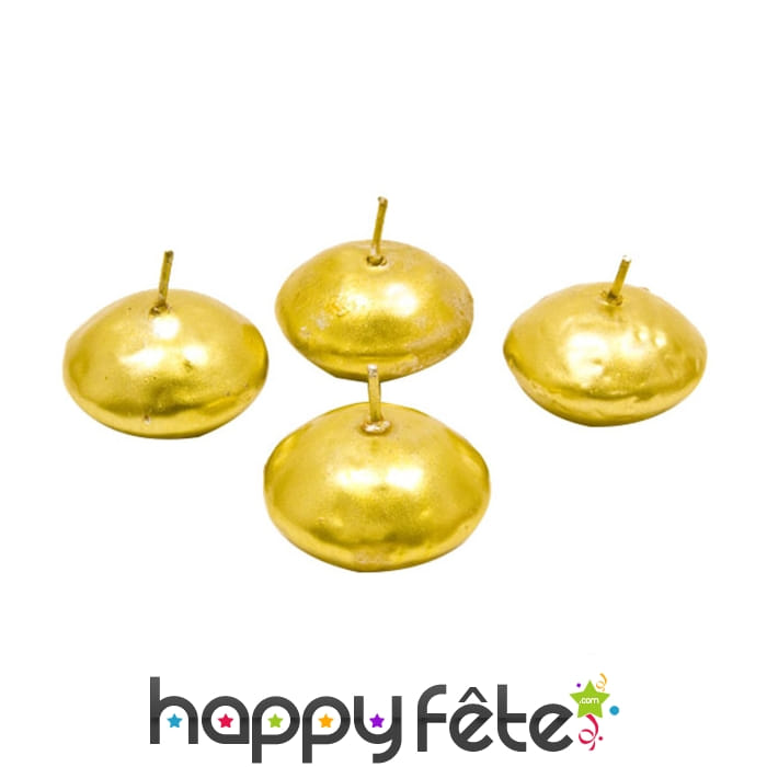 Bougies flottantes or