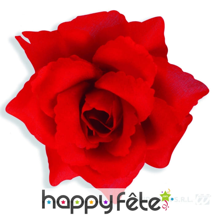 Broche fleur rouge, Rose rouge