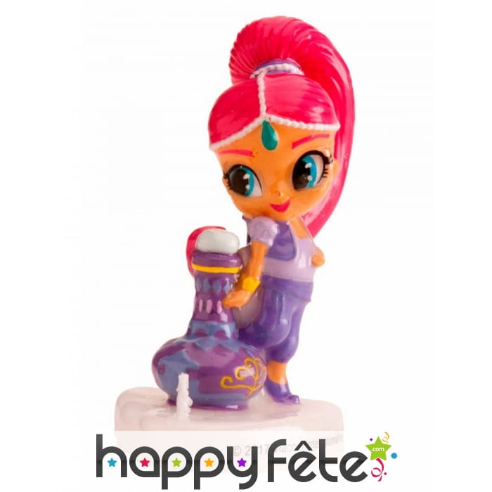 Bougie figurine Shimmer and shine rose de 7cm