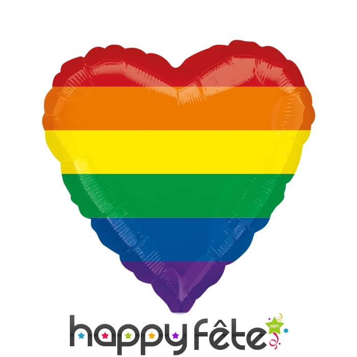 Ballon gaypride coeur de 43 cm
