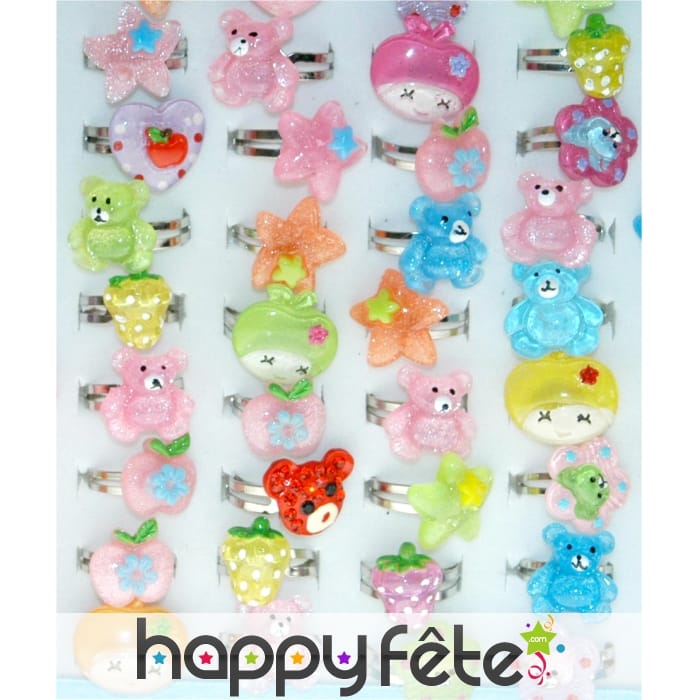 Bague girly et fantaisie