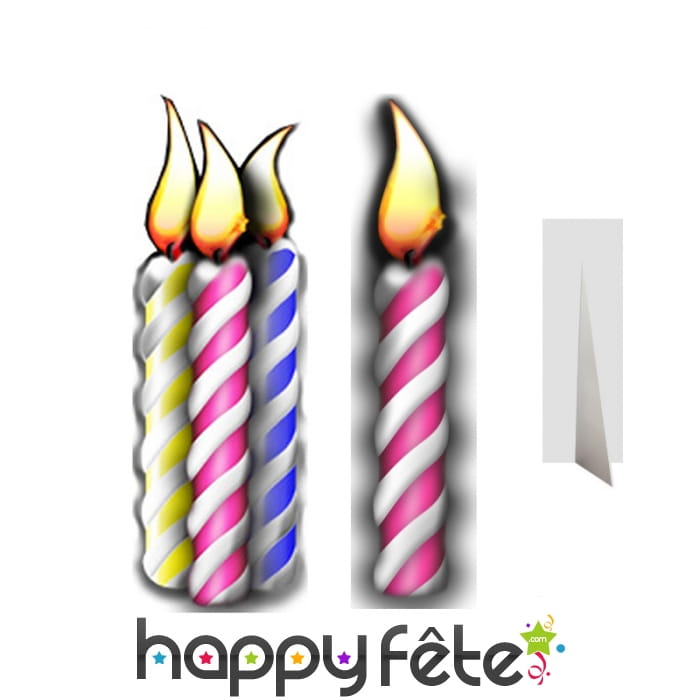 Bougie géante en carton plat 190 cm