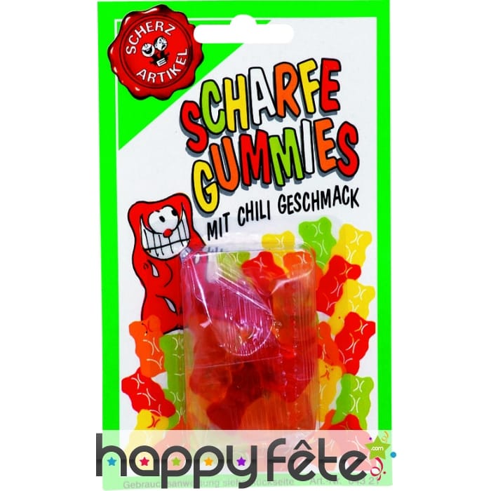 Bonbons gomme gout chili