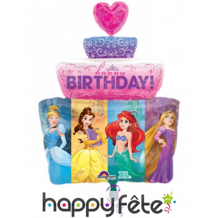 Ballon gâteau Princesses Disney de 71cm