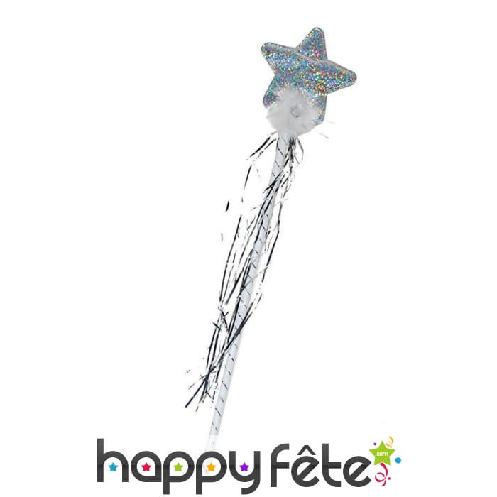 Baguette holographique avec étoile pailletée