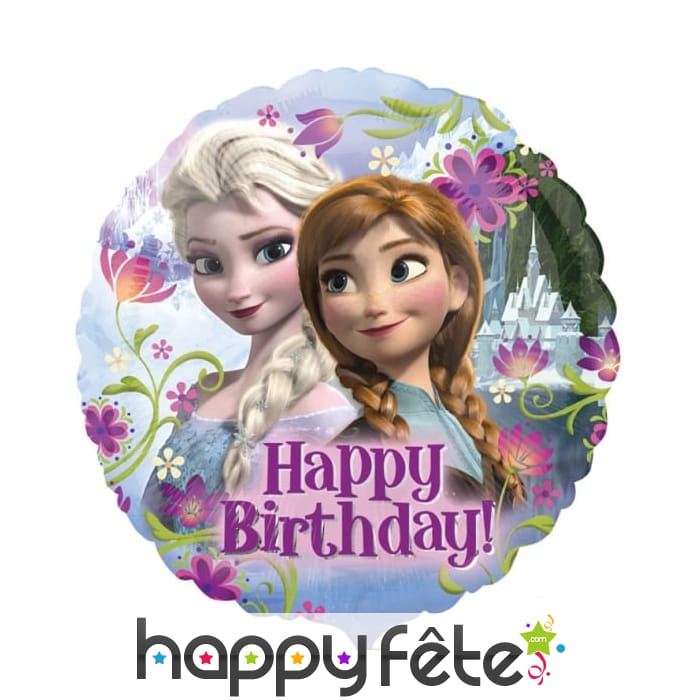 Ballon Happy Birthday XL, La Reine des Neiges