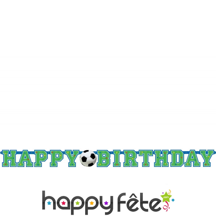 Banderole happy birthday football