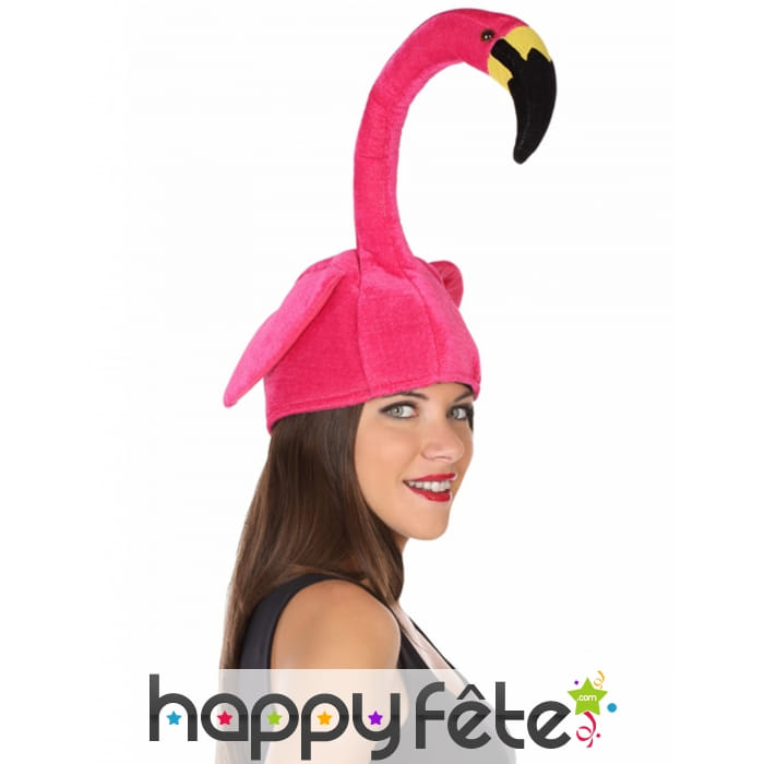 Bonnet humoristique flamant rose adulte