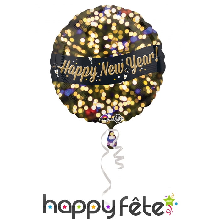 Ballon Happy New Year en aluminium 43cm