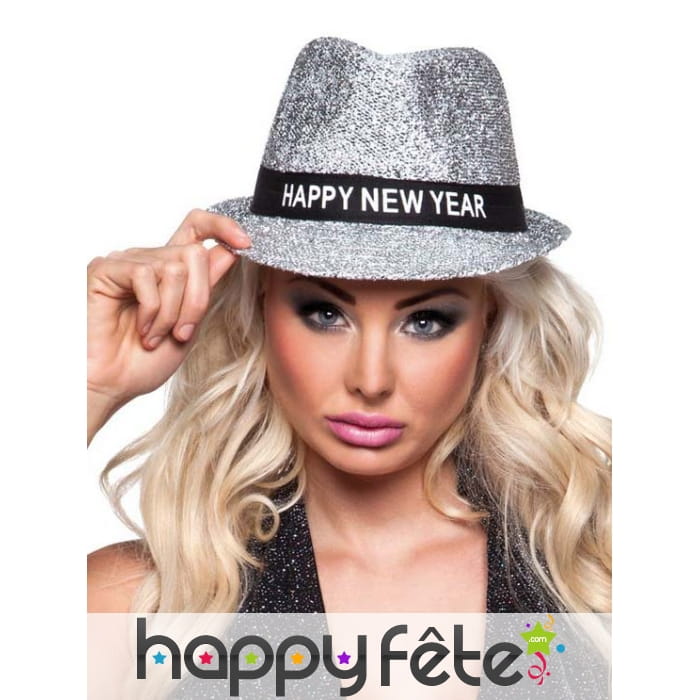 Borsalino Happy new year argenté