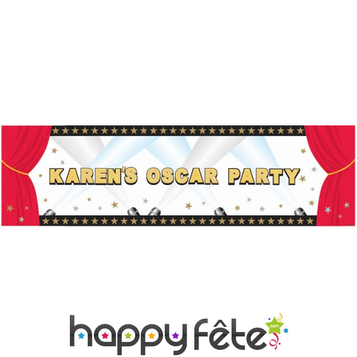Bannière Hollywood oscar à presonnaliser