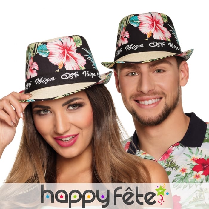 Borsalino Ibiza fleurs d'hibiscus