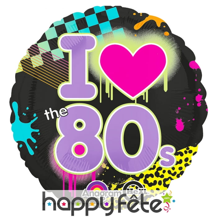 Ballon i love 80 rond