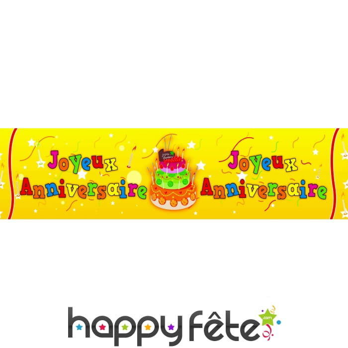 Banderole "joyeux anniversaire"