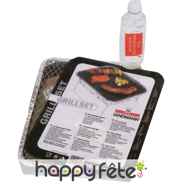 Barbecue jetable avec agent extincteur