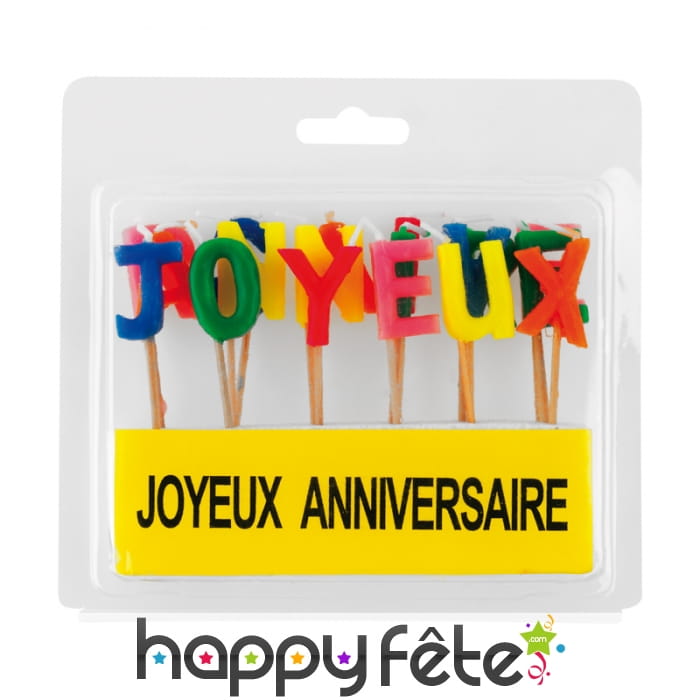 Bougies joyeux anniversaire