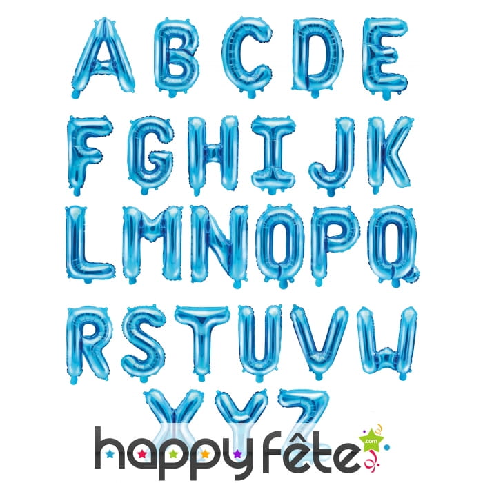 Ballon lettre bleu de 35 cm