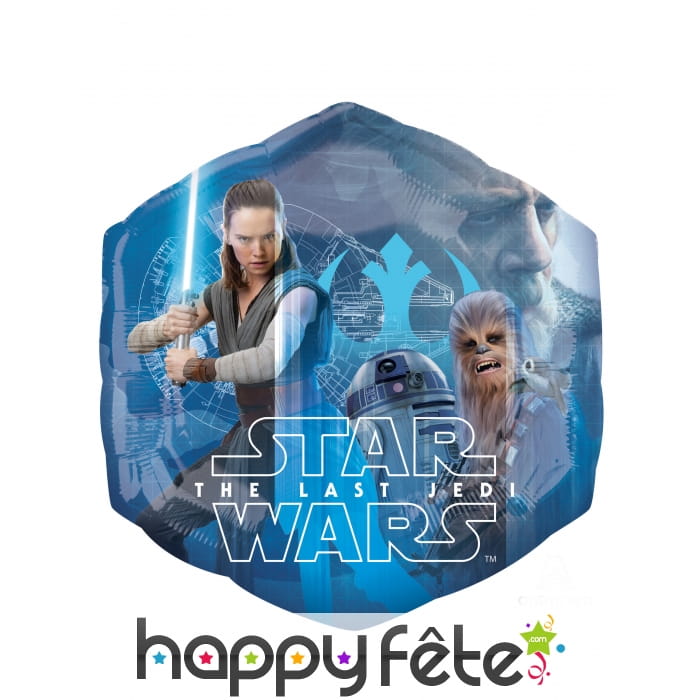 Ballon Le dernier Jedi en forme d'hexagone 55x58cm