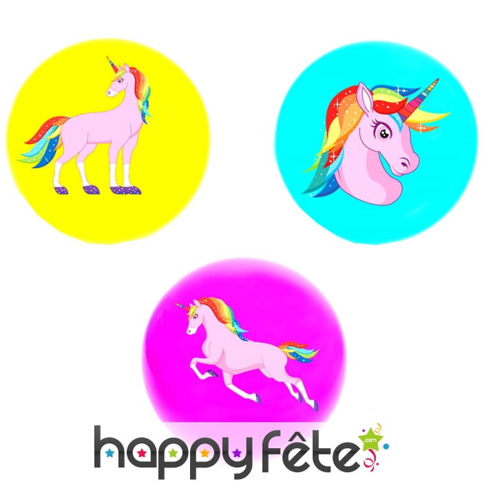 Ballon licorne en pvc, 23cm