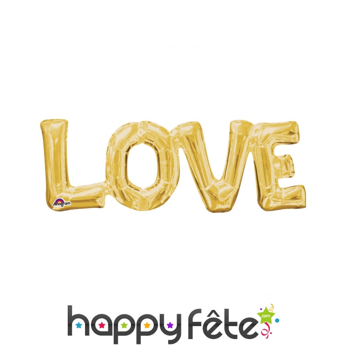 Ballons Love géant doré
